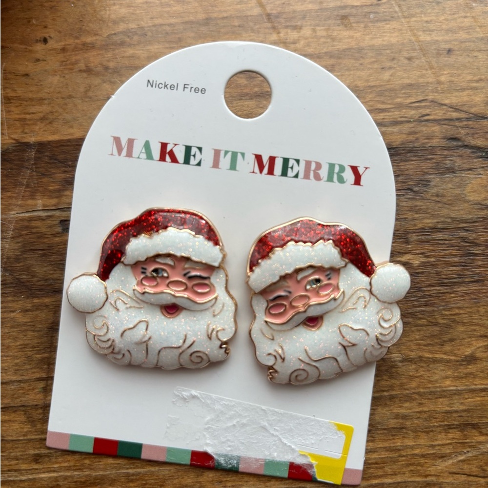 NEW Santa Earrings